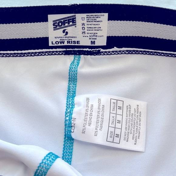 SOFFE DRI Low Rise Turquoise Black Star Athletic Shorts Size Medium - Picture 5 of 8